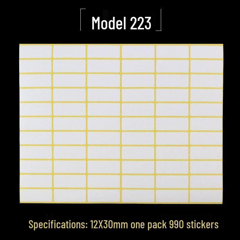 A5 Adhesive Matte White Label Stickers - Printable, Writable, Removable Name Tags