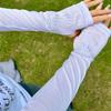 Embroidered Breathable Long Arm Sleeves Sweet Arm Sunscreen Covers Bow Ice Sleeves  Girls