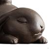 Figurine Bunny Statue Animal Sculpture Collectibles Tea Table Decor Ornament for Office Bedroom Home