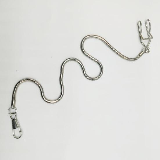 Men Pocket Watch Snake Chain Heavy Duty Lightweight Vintage Alloy Clip-on Pocket Watch Chain Fashion Jewelry Replacement Accessory