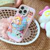 Korean Cute Cherry Girl Magnetic Stand Phone Case, suitable for iPhone 16 Pro 15 13 14 Pro Max, with stand, suitable for Magsafe