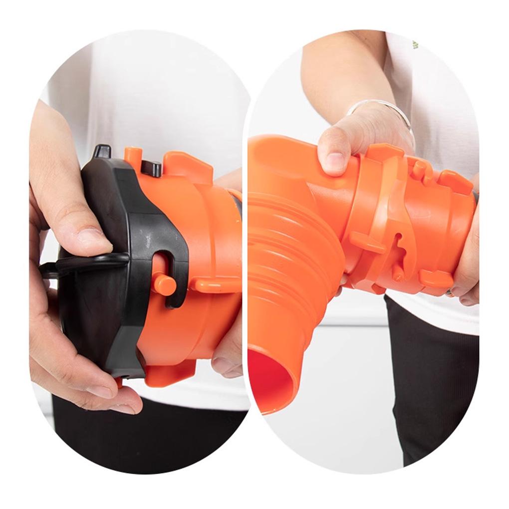 RV Sewer Hose Elbow RV Drain Hose Elbow RV Sewer Hose Elbow with Lid 90 Degree Easy Installation Sewer Hose Connector for Yacht