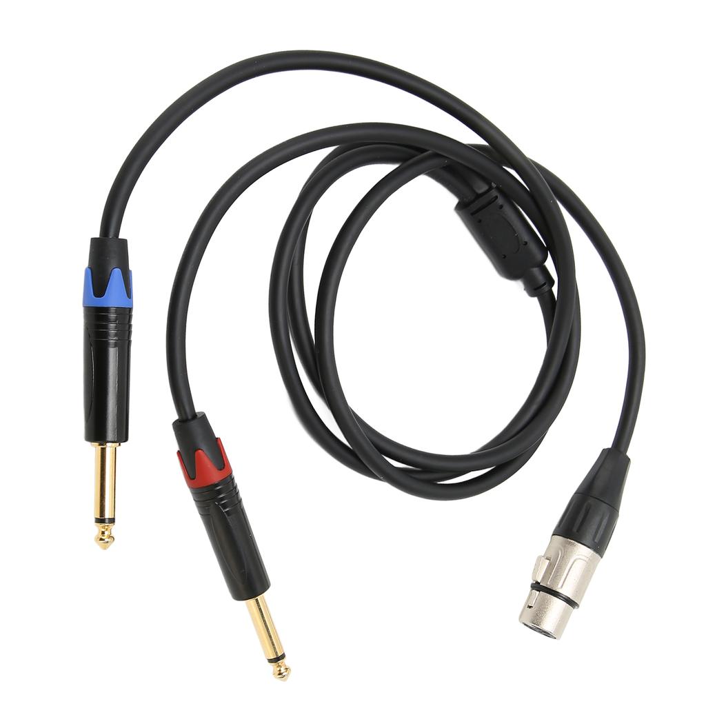 Duální 6,35mm samec na XLR samice kabel 24K pozlacené konektory Duální 1/4 palce na XLR Y rozbočovač