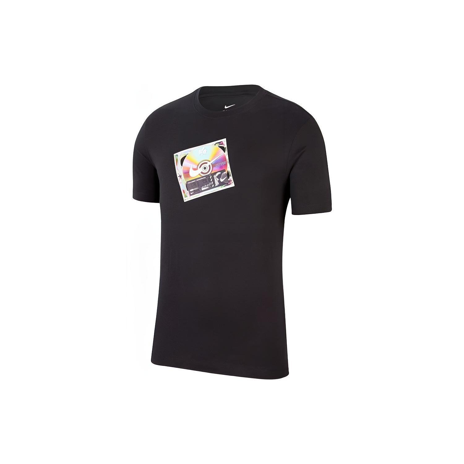Nike Printing Casual Sports Short Sleeve Black Men s CW0403-010 M