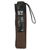 Parasol Folding Umbrella Light Blocking Minimum Basic Parasol Brown Light Blocking UV Protection for Both Sun and Main Rib 55 Cm Simple Compact