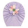 New Children's Button Flower Pullover Hat, Creative and Comfortable Baby Hat, Thin Baby Cap
