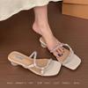High-heeled sandals for women are not tired of their feet, fashionable open-toed thin-strapped cool slippers for women's summer outer wear, dail