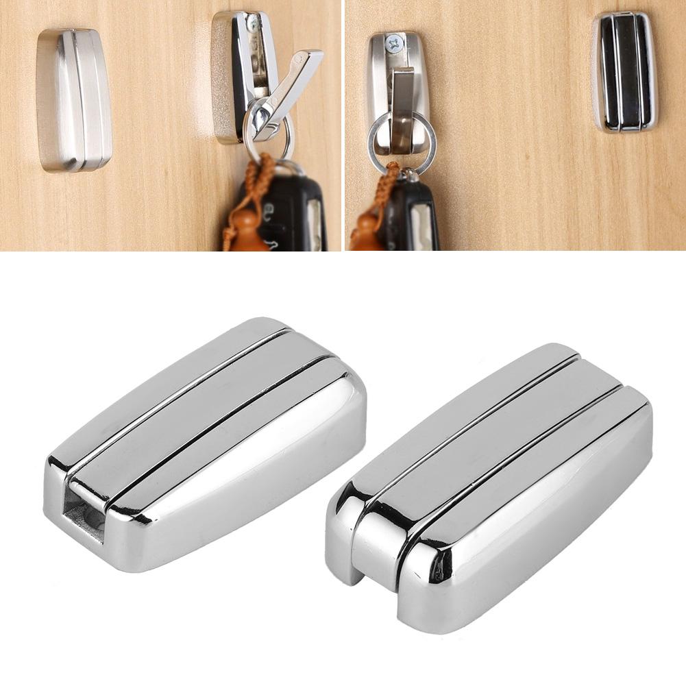 2 Stück Zinklegierung Verdeckter Haken Kleidung Hüte Handtuchhalter Zubehör für Automobile Wohnmobile Silber
