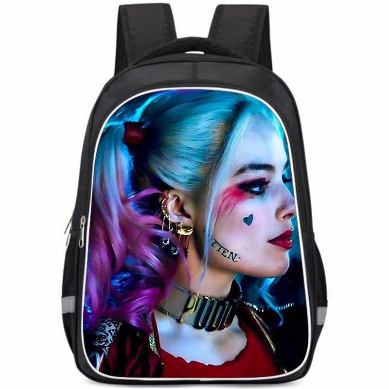 Harley Quinn Large Capacity Lightweight Oxford Fabric School Backpack For Kids
