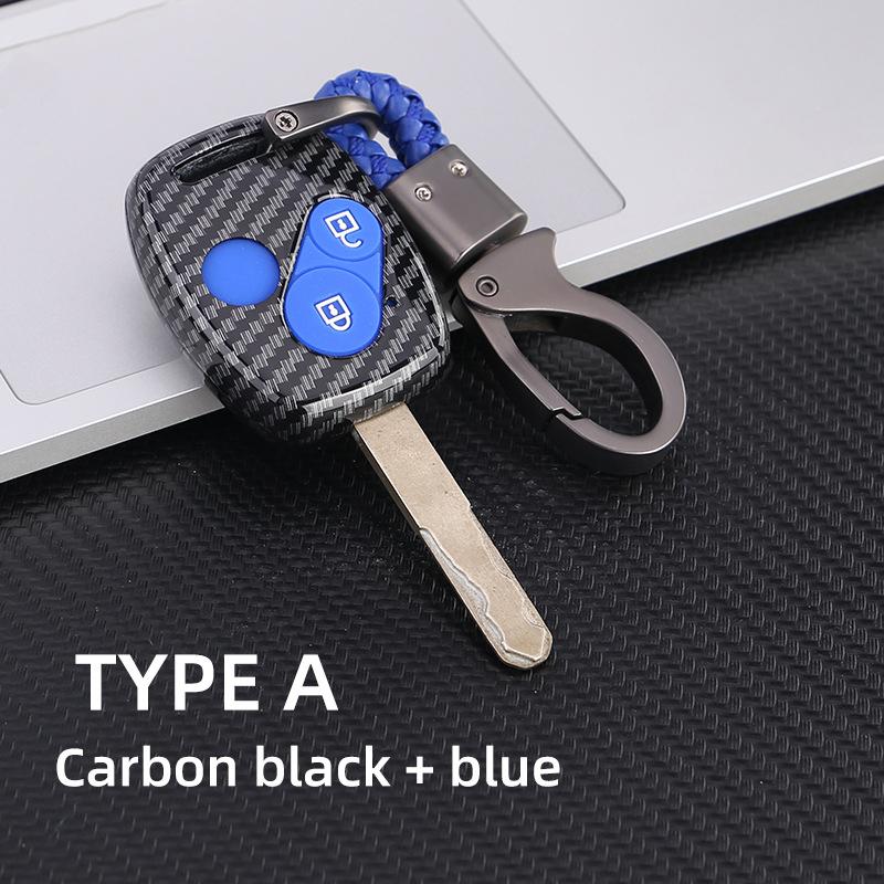 Carbon Fiber Car Key Fob Case Cover For Honda Accord Civic Cr-V Fit Ridgeline
