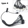 1 USB male to 5 way 10 way type c DC 5.5x2.1mm 2.0x0.7mm male 5P V3 V8 mirco usb male power charging spring cable 10 in1 charger