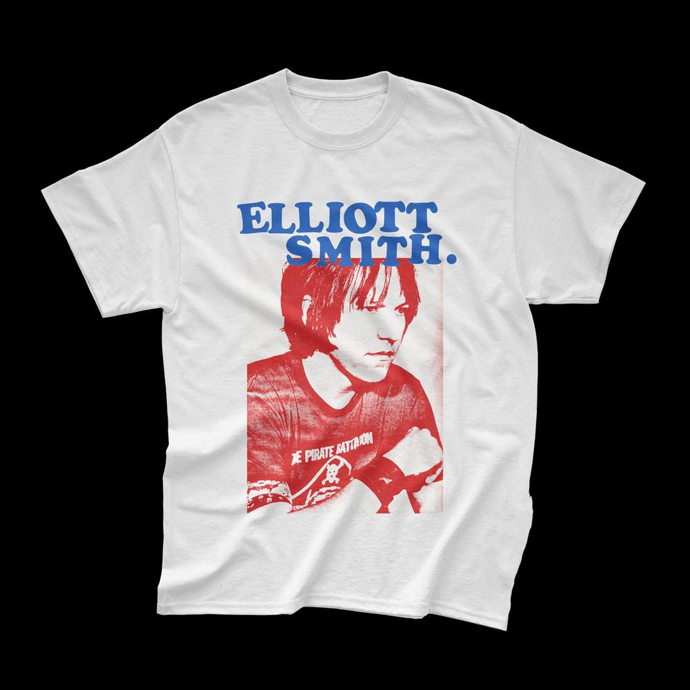 винтаж Elliott Smith белая футболка Унисекс футболка Все размеры от S до 45XL XZ792 Унисекс футболка L