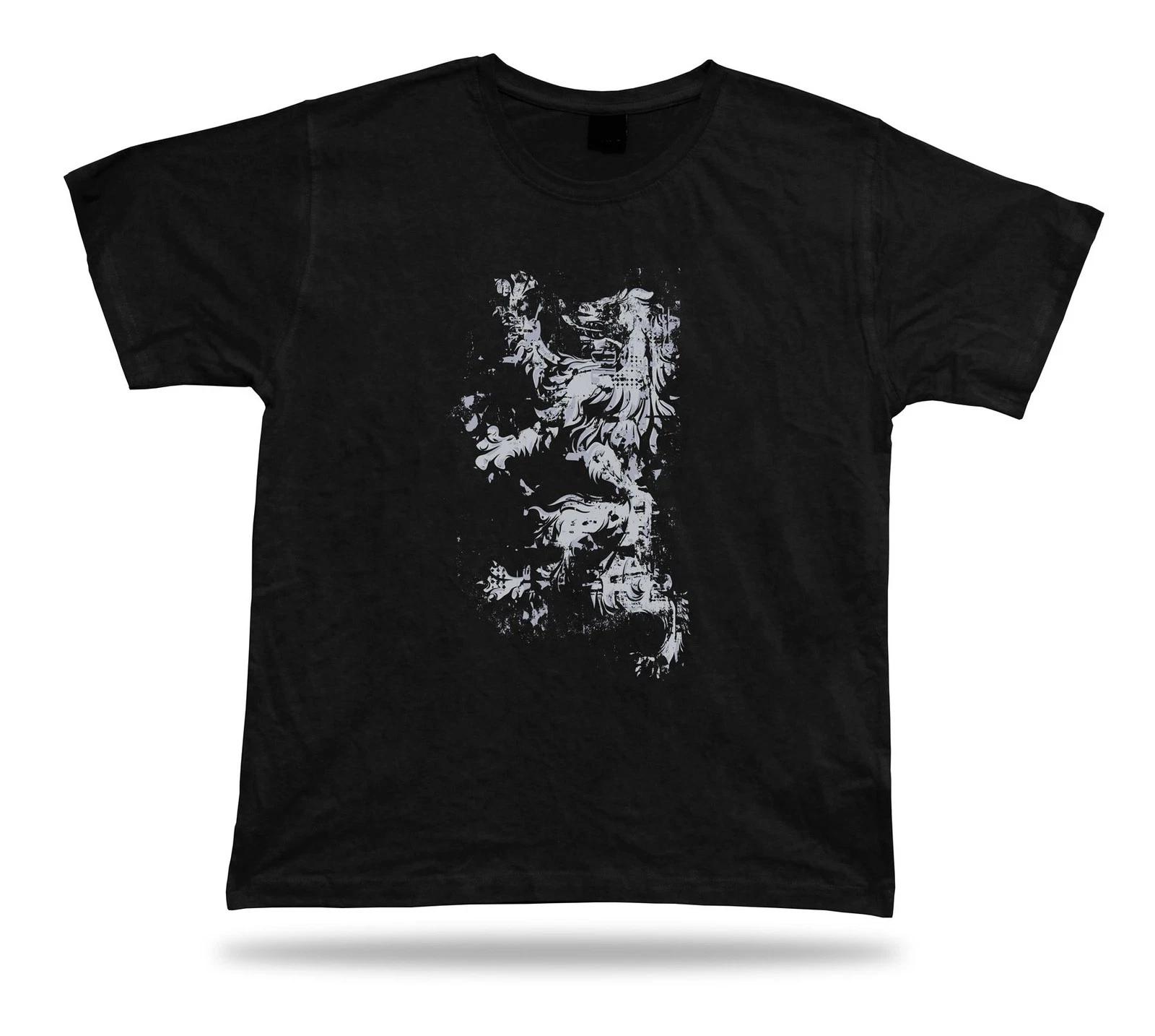 Heraldic Lion Symbol bravery nobility royalty strength stylish t shirt design M