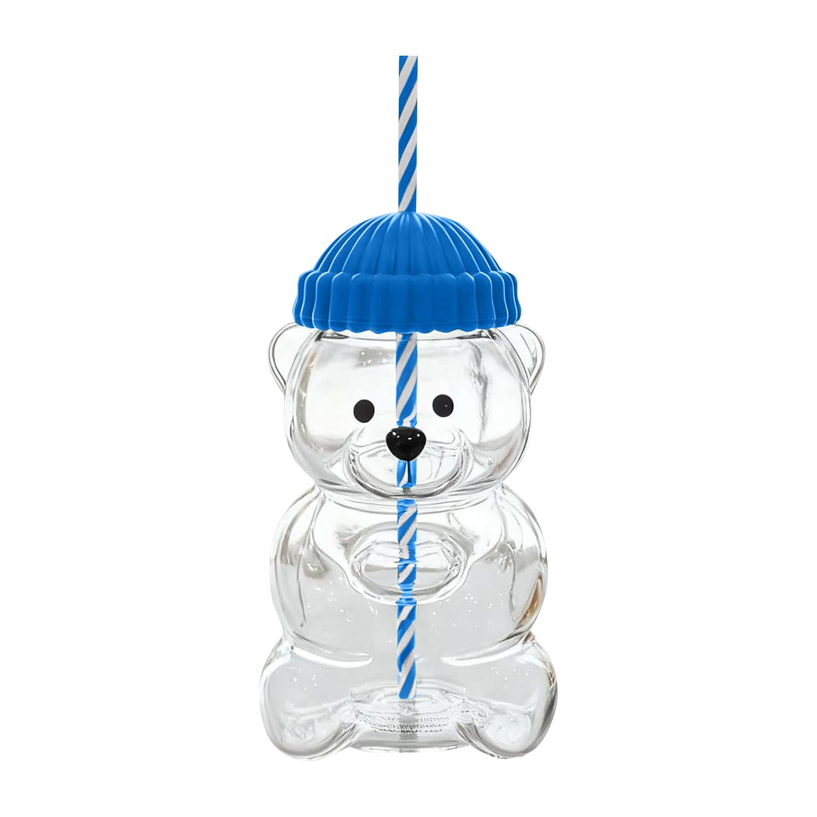 

Personalized Custom Bear Straw Cup, Cute Straw Cup, Honey Bear Straw Cup, Coffee Cup, Plastic Cup, 20 Oz. синій