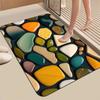Colorful Stone Pattern Door Front Mat Decoration Home Bathroom Floor Mat