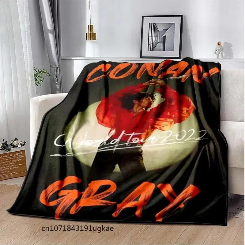 Conan Gray Poster Thin Blanket,POP Singer Posters Printed Soft Warm Flannel Sofa Bed Bedroom Blankets Home Travel,Decke,frazad
