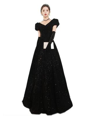 YUANYUAN Evening Banquet Performance Retro Long Dress, Dress, Dress, Chorus, Host, Recital, Concert, After-Party, Wedding, Graduation, Women's,