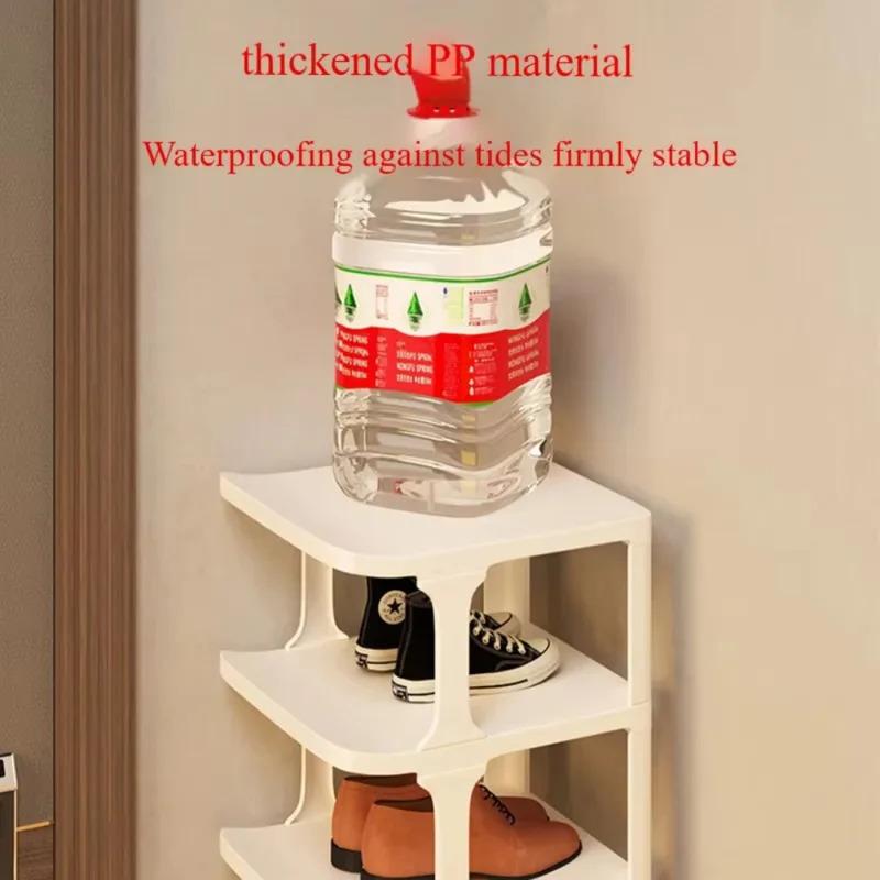 A Multi-layer Plastic Shoe Rack with Large Storage Capacity, Designed for Use In Homes and Dormitories