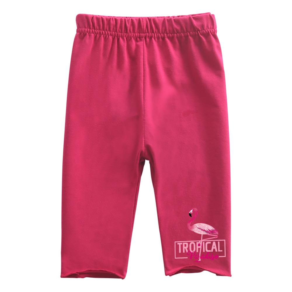 Stylish Pure Cotton Summer Trousers for Girls, Casual Cropped Pants, Children s Summer Clothing