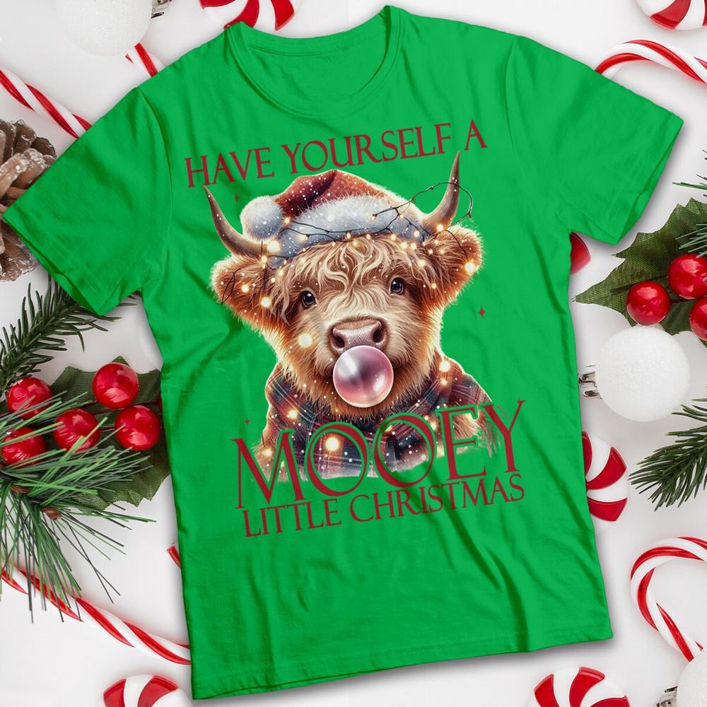 

Забавная уродливая мужская и женская рождественская футболка с горной коровой #MC 3XL