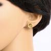 Elegant Hollow-out Love Circular Ring Ornament Set Necklace & Ear Stud Festival Birthday Gift