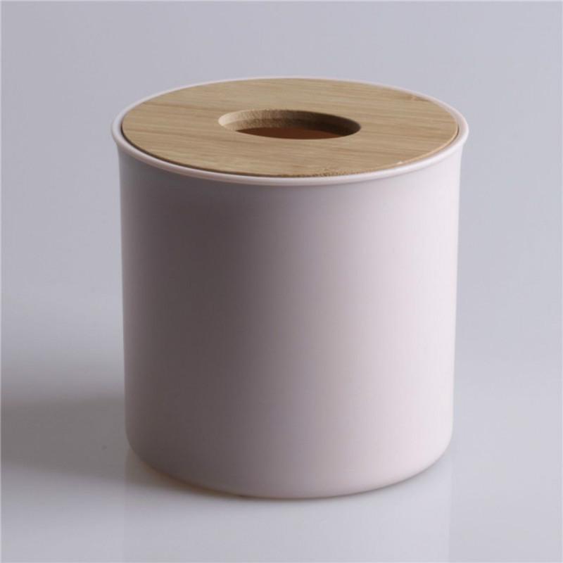 New Round Tissue Box Plastic Paper Holder Roll Paper Napkin Accessories Household Hotel Car Paper Holder Desk Accessories