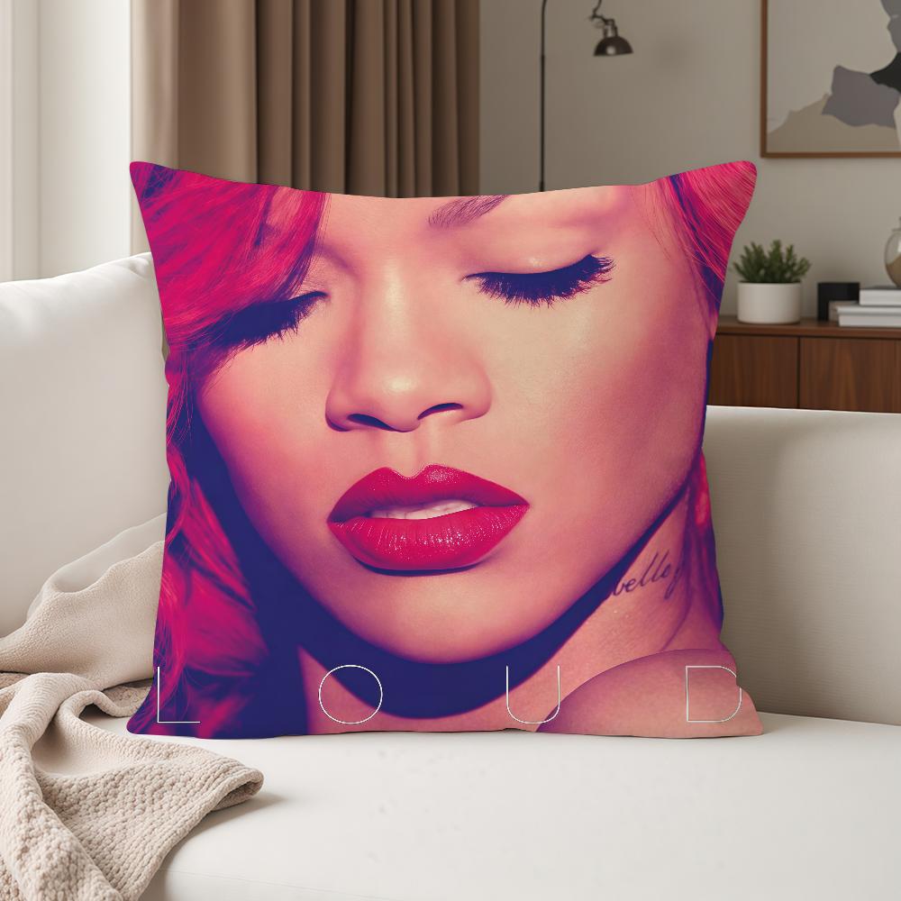 Famous Singer R-Rihanna Pillow Case Suitable For Bedrooms Living Rooms Cars Home Decoration