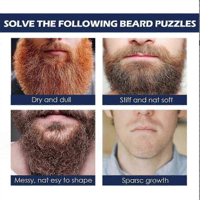 Beard Oil, Men's Facial Sideburns Styling Moisturizing Black Dense Treatment Oil