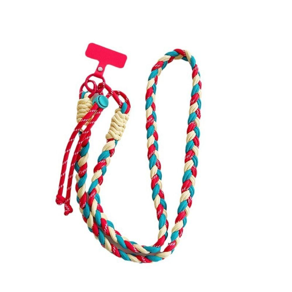 Hand Weaving Mobile Phone Lanyard Adjustable Crossbody Phone Strap Durable Mobile Phone Straps