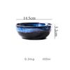 1Pcs Ceramic Salad Bowl Japanese  Ceramic Bowl Underglaze Color Soup Noodle Bowl Fruit Dessert Bowl Kiln Big Bowl