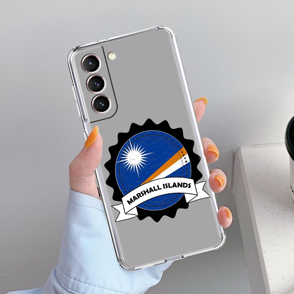 Phone Case For Samsung Galaxy S26 S25 S24 S23 S22 Ultra S20 S21 FE 5G Plus Soft Clear Cover Marshall Islands Flag