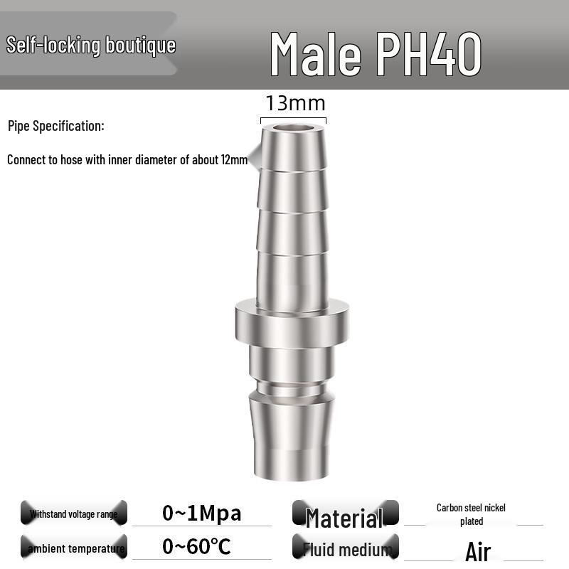 C-type Self-locking Pneumatic Quick Connector - Air Hose & Air Gun Male/Female Quick Connect Plug Accessories