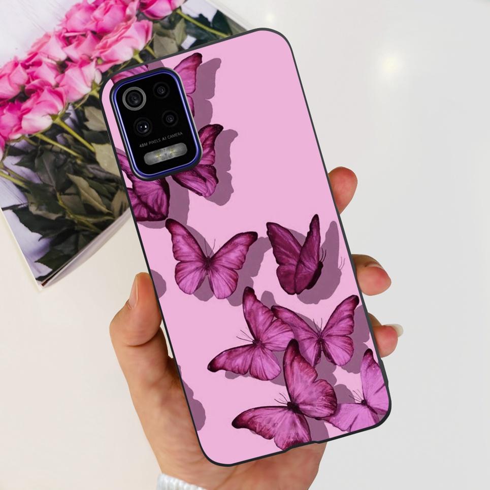 Para LG K52 2020 / LG Q52 2020 Funda Trasera Calavera Dragón Estilo Genial Dibujos Animados Carcasas Parachoques Bumper de Silicona Suave Negro Para LG K22 2020