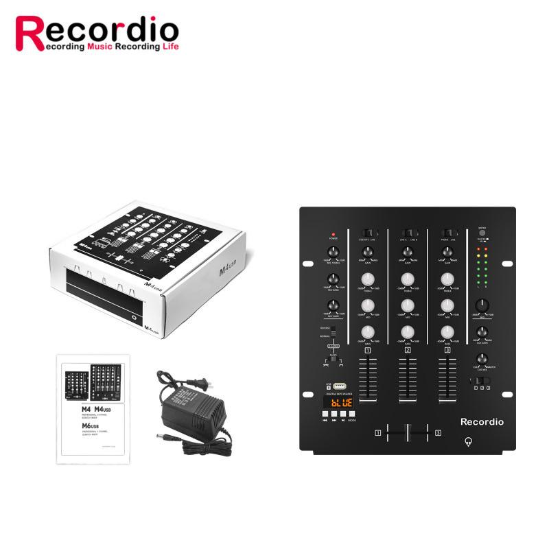 Recordio GAX-DM4 Профессиональный 4-канальный DJ и KTV сценический микшер