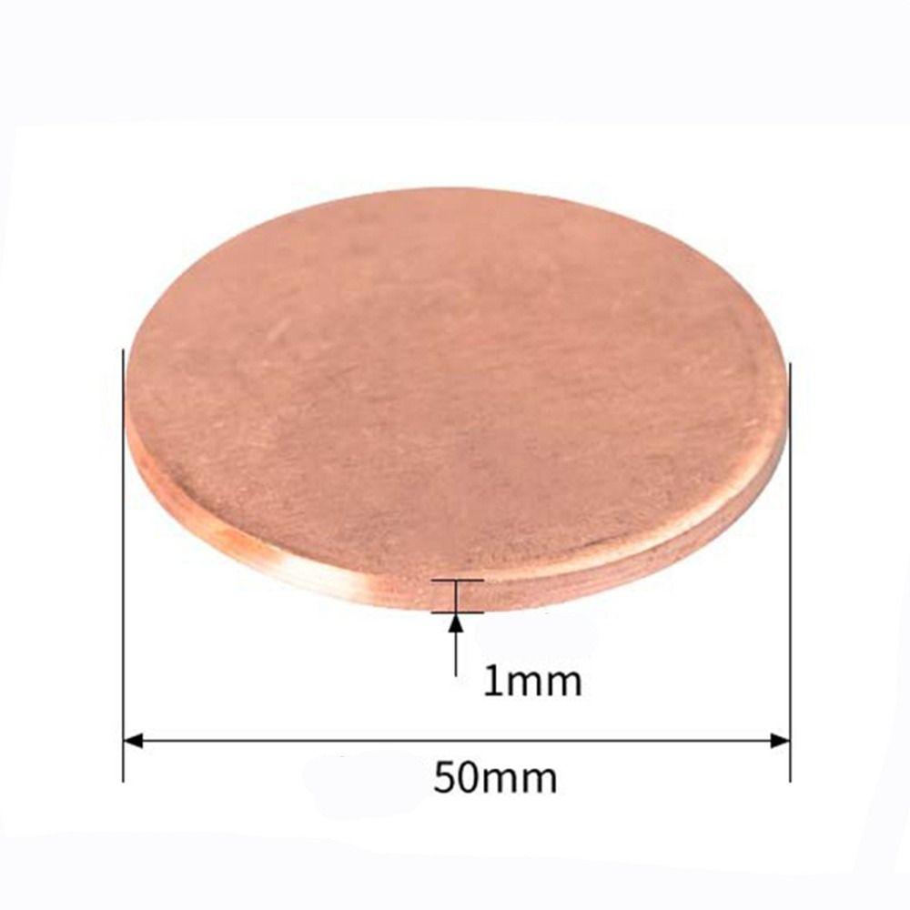 2Pcs Circular Metal Round Plate T2 Copper Discs Blanks Metal Sheets Crafts, Electrical Repairs