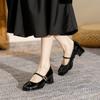 Fashion New High Heel Leather Shoes Shallow Mouth Sexy Pump Sandals Ladies Mary Jane 2025 Spring Crossdressers