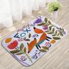 Vintage Floral Bird Doormat Cute Illustrative Style Cartoon Non-Slip Entrance Rug Boho Butterfly Decorative Floor Carpet