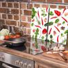 Glas-Schneidebrett 2x 30x52 Blumen