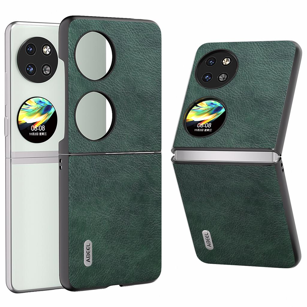 For Huawei Pocket 2 Phone Case Hard PC+PU Leather Litchi Texture Cover