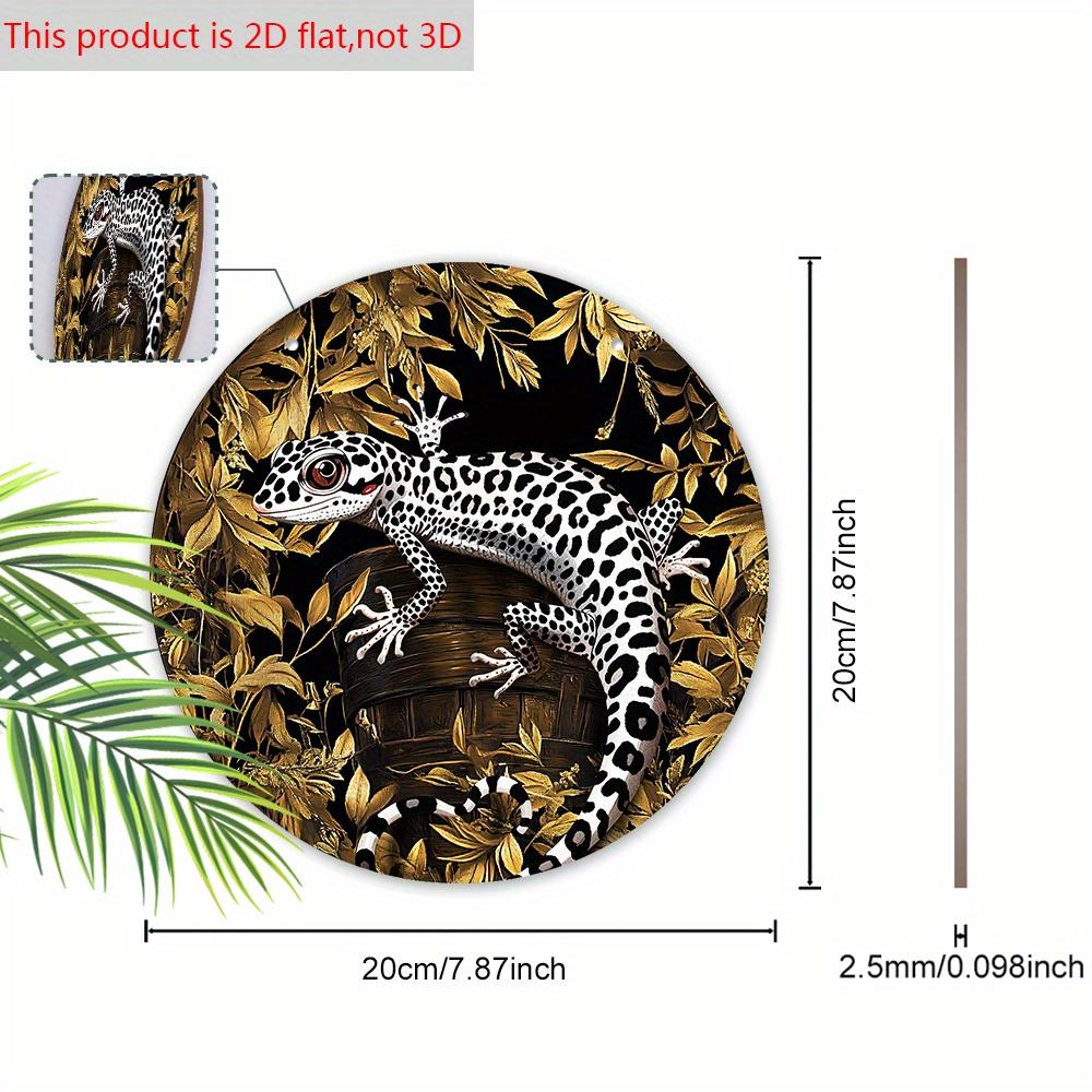 Vintage Gecko Design Wooden Sign for Garden Decor - Unique Decorative Plaque for Home, Tavern, Yard, Porch Decor