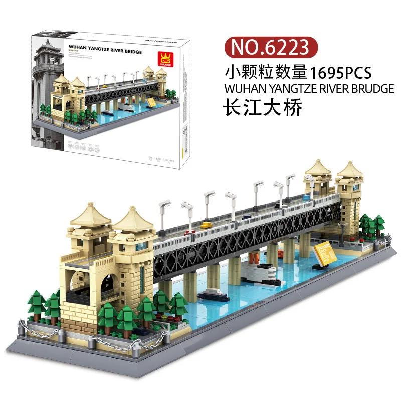 World Famous Building Block Creative City Museum Pyramid Architecture Church Villa  Tower Model DIY Bricks Toy for Kids Boy Gift