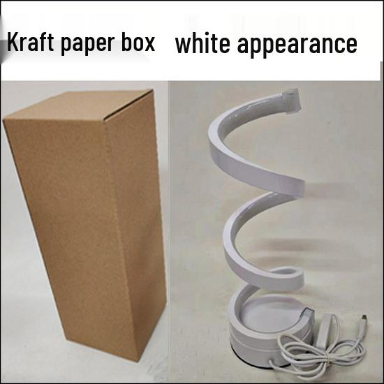 

USB LED Spiral Table Lamp - Adjustable Minimalist Gooseneck Design for Modern Spaces