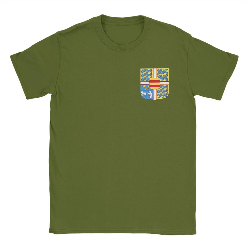 Kingdom of Denmark Coat of Arms T Shirt Summer Cotton TShirts For Men Trendy Cool Printed Tshirt Short Sleeve Y2K Basic Clothes