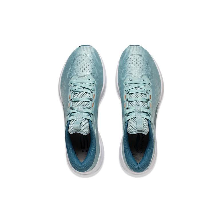 New LiNing Wave V2 Cushioning, Slip Resistant, And Abrasion Resistant Low Top Running Shoes Men's Stone Cyan Gray ARST053-2