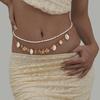 Imitation Pearl Conch Pendant Waist Chain Bohemia Style Body Chain Beach Shell Waist Chain  Women
