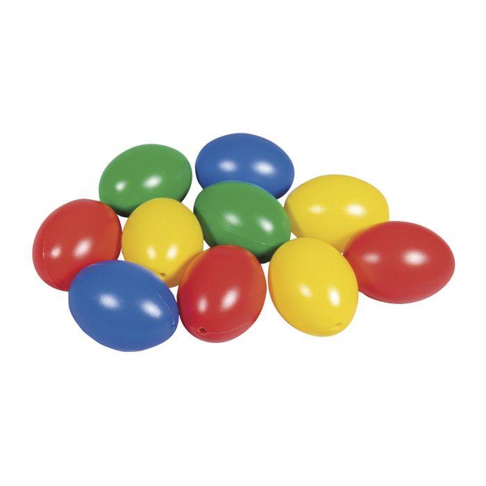 Oeufs en plastique - Rayher - Lot de 10 - Multicolore - 6 cm - Décoration de Pâques