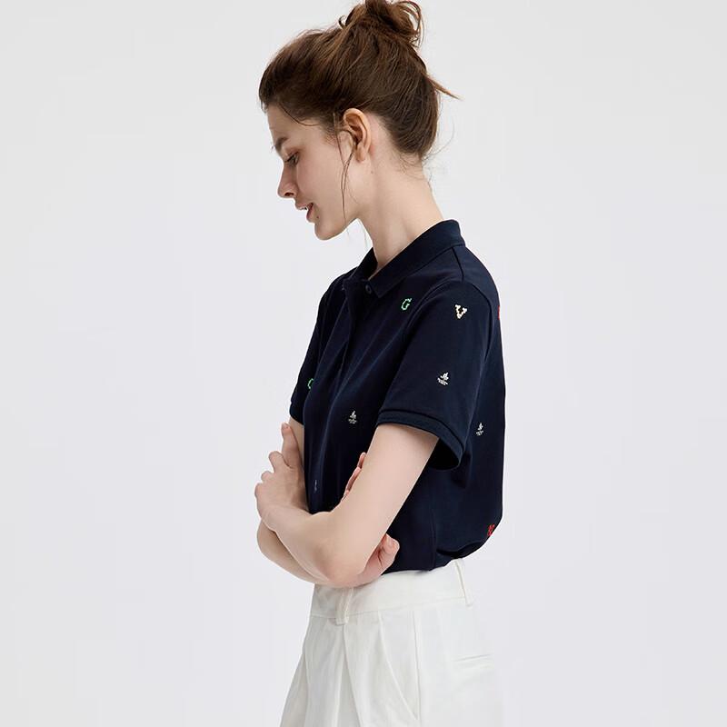 Navigare Women's Embroidered Sailboat Short-Sleeve Polo T-Shirt