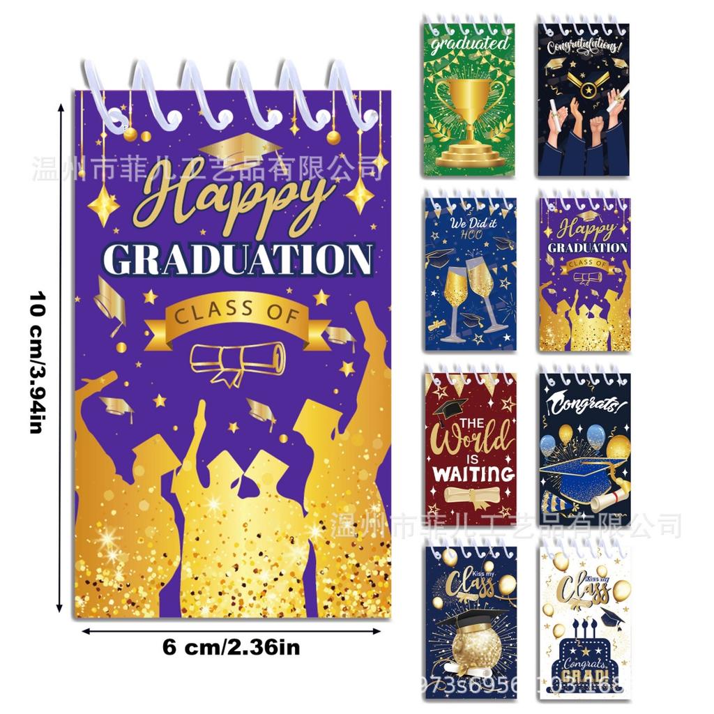 8-Pack Graduation Spiral Notebook Party Favor Mini Pocket Notepad for Students Class of 2026 Gift School Office