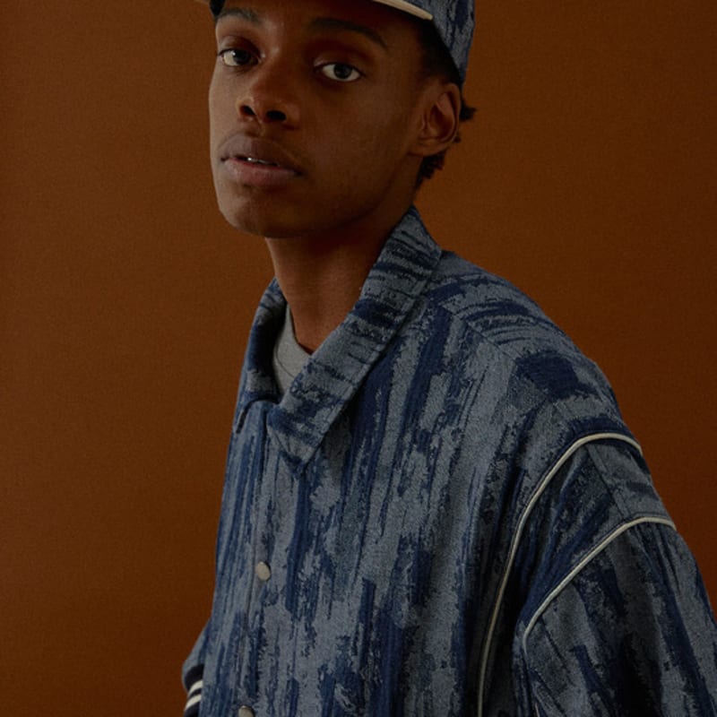 MAGOODGAN Headwear 9307 Jacquard Medium Indigo Denim Camp Cap