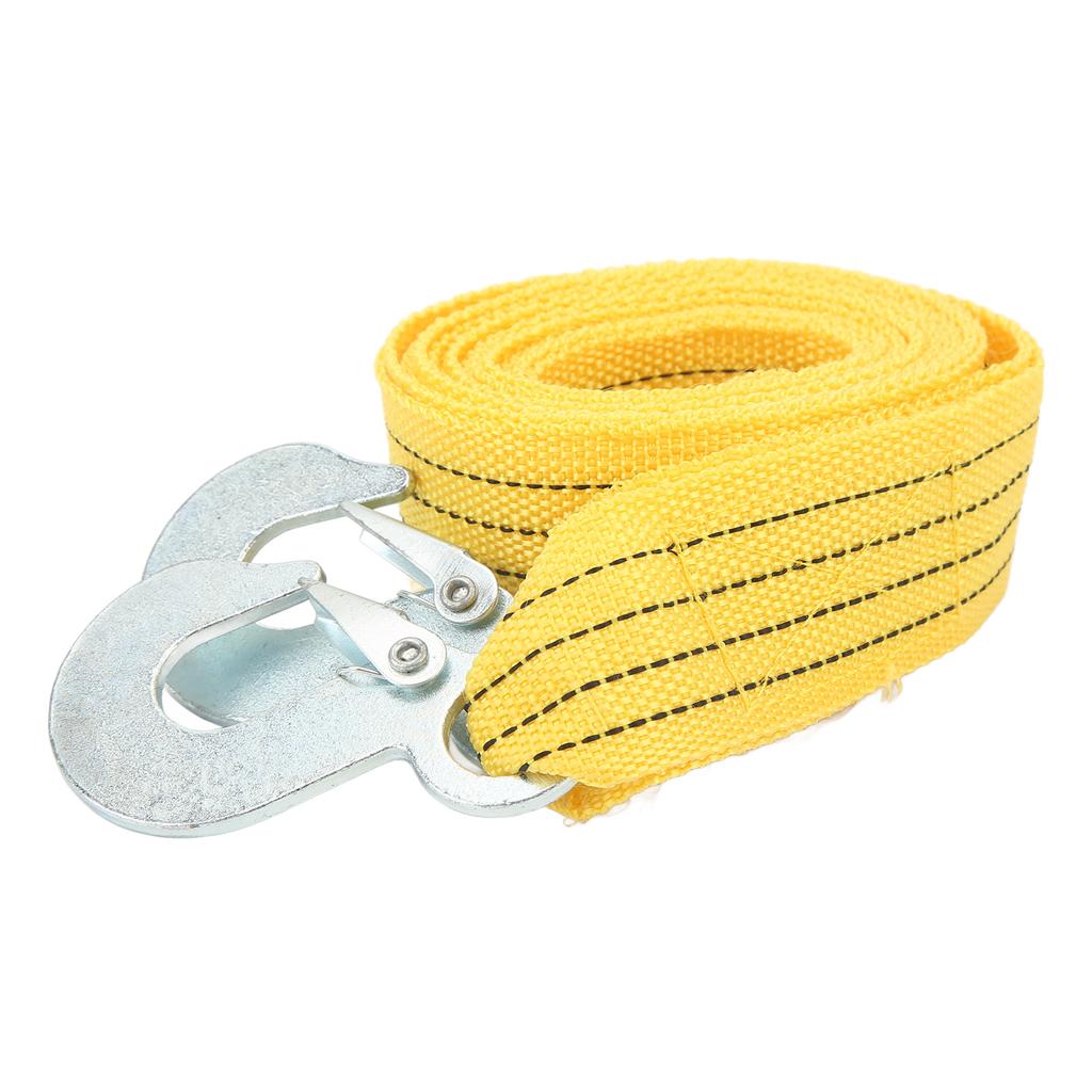 3T Car Towing Rope Strap with Hooks High Strength Polypropylene Steel for Emergency Trailer Trucks Emergency Towing Rope